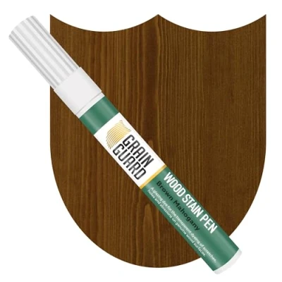 Image of Grain Guard Wood Stain Touch Up Marker Pens Brown Mahogany for Touching &amp; Staining Scratches, Scuffs, Marks Dents Wooden Floors, Furniture, Doors, Windows Fast Drying Waterproof