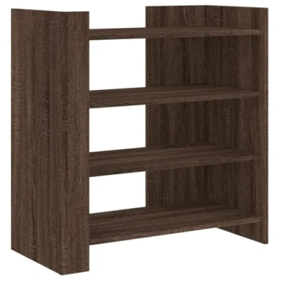 Image of vidaXL Sideboard Brown Oak Engineered Wood Storage Cabinet 73.5x35x75 cm Ample &amp; Modern Minimalist Design