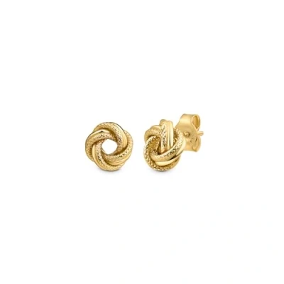 Image of Amberta Italian 9ct Gold Knot Earrings for Women: