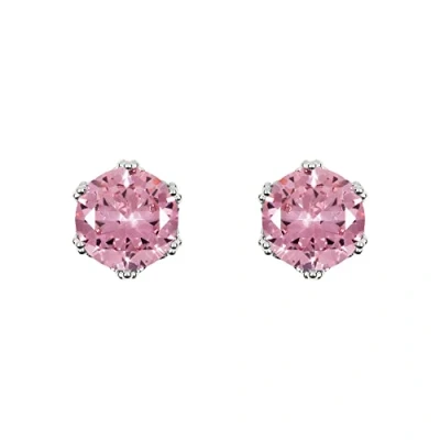 Image of Disney Princess Sterling Silver Pink CZ stone set stud earrings E906167RZPL.PH