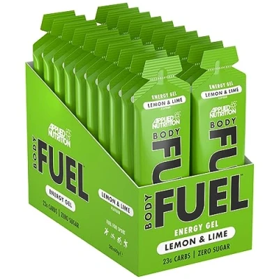 Image of Applied Nutrition BodyFuel Energy Gel Fast Gels, Fuel for Sport, with Carbs, Sugar Free (Box 20 Units x 60g) (Lemon &amp; Lime)
