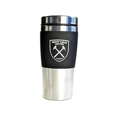 Image of West Ham United F.C. Badge, Black/Stainless Steel