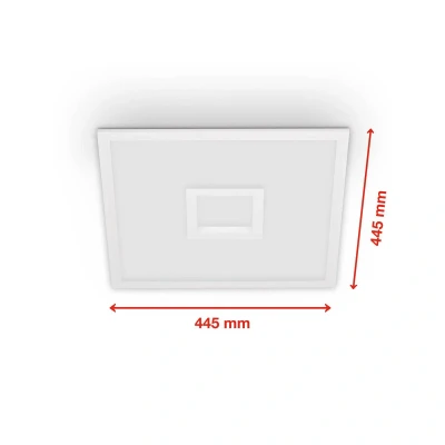 Image of TELEFUNKEN 319406TF LED Panel, Ceiling Light, Dimmable with Remote Control, RGB Interior and Backlight, 24 Watt, 2200 lm, Timer Function, 445 x 63 mm (L W H), White