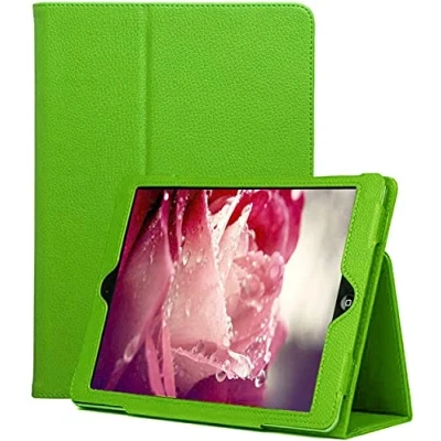 Image of Leather Flip Stand Folio Case Plain Cover for Apple iPad Air 5th,6th Generation 2017 2018 (Green)