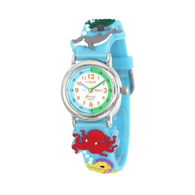 Image of Ravel Children&#039;s Blue Sealife Time Teacher Watch Analogue Quartz R1513.98