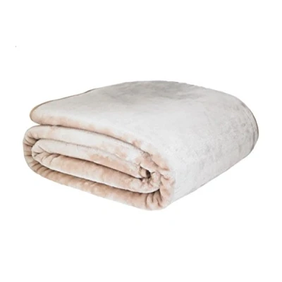Image of Olivia Rocco Super Soft Raschel Sofa Bed Throw, Faux Fur Mink Blanket Settee Throws, Double King Size, Cream, Large 150 x 200 cm