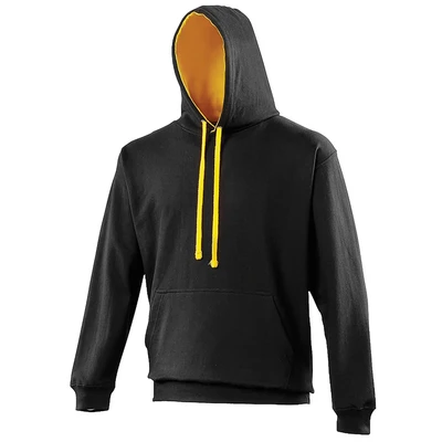 Image of AWDis Men&#039;s Varsity Hoodie, Multicoloured (Jet Black/Gold), Large