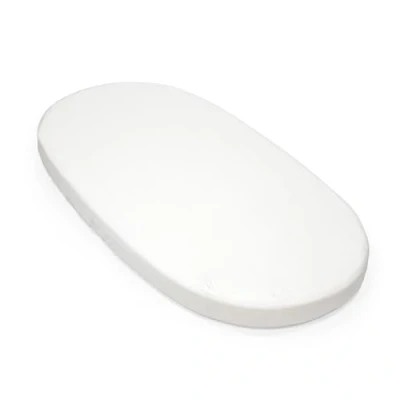 Image of Stokke Sleepi Fitted Sheet V3, White Soft Sheets for Sweet Dreams Made Oval Bed 100% Fine Cotton Percale Washable