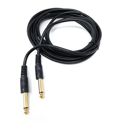Image of DRUT 4m 6.35mm to Mono 1/4&#039;&#039; Jack Plug Speaker Gitar Instrument Patch Cable Gold Connectors 13ft