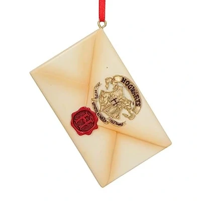 Image of Nemesis Now Harry Potter Hogwarts Acceptance School Letter Hanging Ornament, Resin, Beige, Graduation