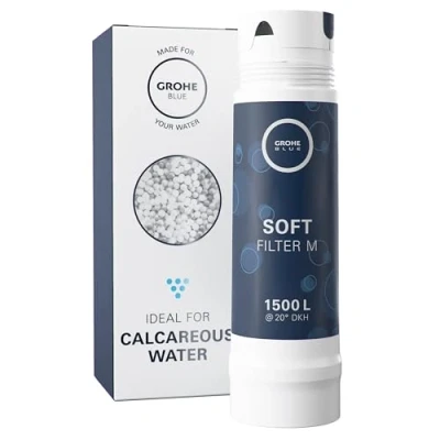 Image of GROHE Blue Filter Cartridge Replacement for and Red Water Systems Fresh Filtered Water, Reduces Limescale Heavy Metals, Capacity 1500 Litre, 40430001