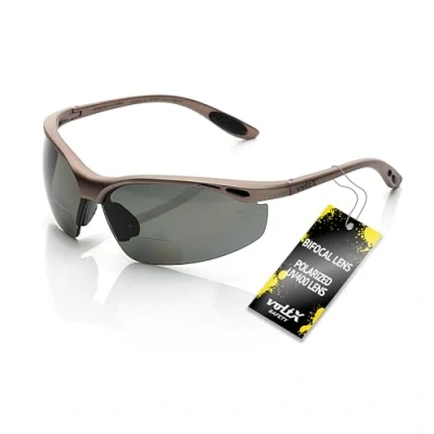Image of voltX &#039;CONSTRUCTOR&#039; POLARISED BIFOCAL Reading safety Glasses (+2.0 Dioptre) UKCA &amp; CE EN166F certified/Cycling Sports includes microfibre bag and cord + UV400 anti fog coated lens
