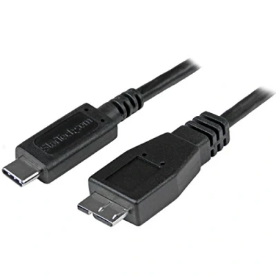 Image of StarTech.com USB C to Micro Cable 3 ft / 1m 3.1 10Gbps Cord Type (USB31CUB1M),Black