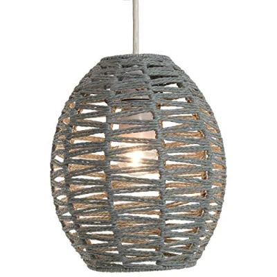 Image of EEMKAY® New Simple Elegant Design Isla Wicker Light Shade Perfect for Natural Looking Home Grey N 21