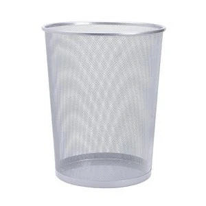 Image of 5 Star Mesh Waste Bin Lightweight Sturdy Scratch Resistant W275xH350mm Silver