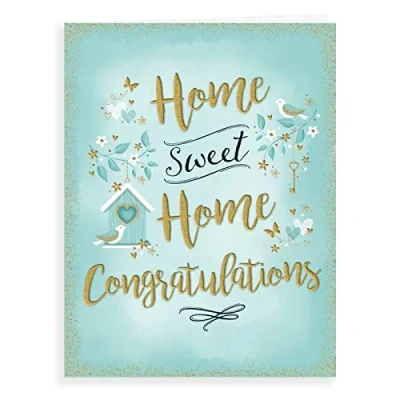 Image of Piccadilly Greetings Modern New Home Card 8 x 6 inches