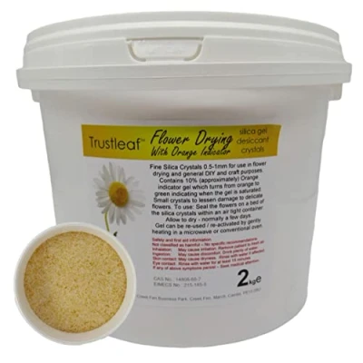 Image of Trustleaf 2kg / 4.4lbs TUB Flower Drying Silica Gel Grains with Orange Indicator 0.5 1mm (2kg f Oi)