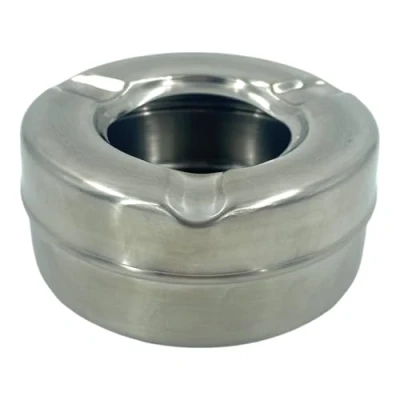 Image of Windproof Ashtray Stainless Steel with Lid Durable Cigarette for Indoor and Outdoor Use (1)