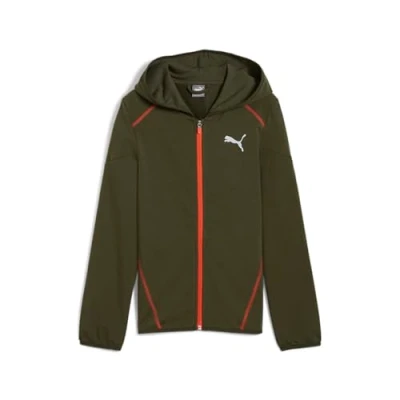 Image of PUMA ACTIVE SPORTS Hoodie Full Zip TR B Dark Olive