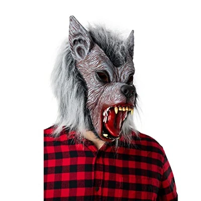 Image of Wicked Costumes Adult Unisex Scary Werewolf Halloween Mask