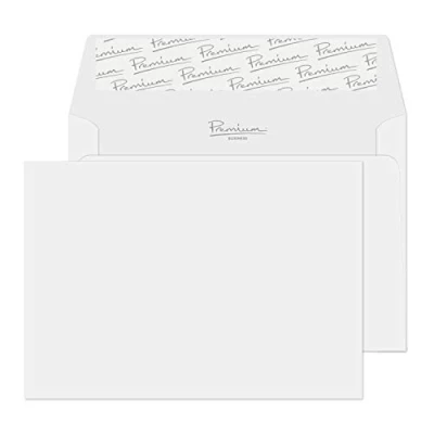 Image of Blake Business C6 114 x 162 mm 120 gsm Peel &amp; Seal Wallet Envelopes (37154) Brilliant White Wove Pack of 25