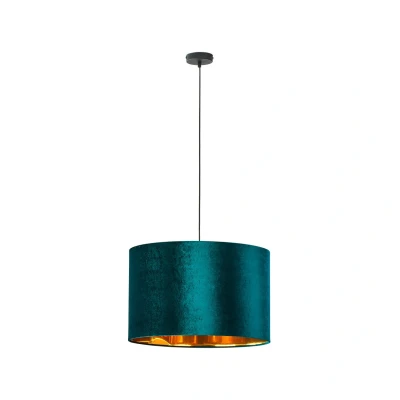 Image of Tercino 50cm Cylindrical Pendant Ceiling Light Green 3xE27