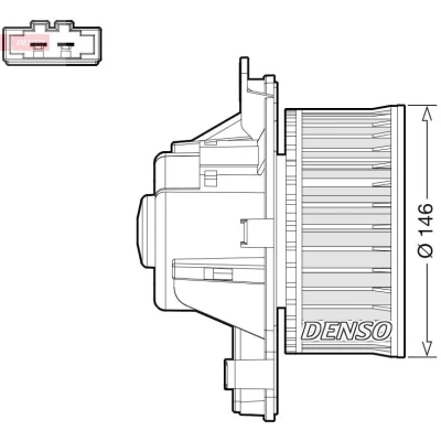 Image of 6441CP Blower Motor DENSO DEA21014 for left hand drive vehicles PEUGEOT: 5008 I, 3008 I