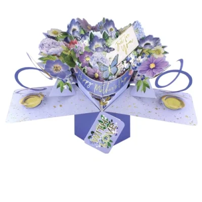 Image of Happy Mother&#039;s Day Pop Up Bouquet Flowers Greeting Card 3D Cards MPOP028