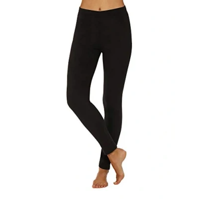 Image of Cuddl Duds Women&#039;s Fleecewear Stretch Thermal Leggings, Black, Small