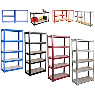 Image of 5 Tier Garage Shelving Racking Unit Storage Racks Heavy Duty Steel Shelf 875Kg Capacity 175Kg Per Ideal For Garage/Shed/Warehouses/Office/Stockrooms, 150x70x30cm, Blue