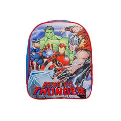 Image of CharacterOutlet Avengers Bring The Thunder Children&#039;s Character Premium Backpack School Bag w Side Pocket Boys Girls