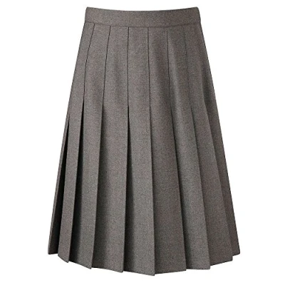 Image of Banner Davenport Knife Pleat School Skirt Grey Waist 24&quot;, Length 18&quot;