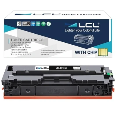 Image of LCL 410A CF410A (1 pack Black) Toner Cartridge Replacement for HP Color LaserJet Pro MFP M477fnw M477fdn M477fdnwMFP M452dn M452dw M452nw M377dw