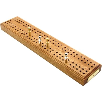 Image of Hardwood British cribbage board 24cm (9&quot;)