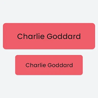Image of 50 x No Iron Personalised Stick On Waterproof Washable Name Labels Great for Clothes, School Uniform, Equipment, Shoes. School, Nursery, Day Care, Hospital Pink