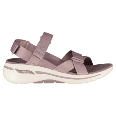 Image of Skechers Women&#039;s GO Walk Arch Fit Sandal Attract Lavender Textile UK 6