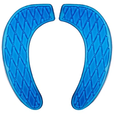 Image of Kindax Gel Toilet Seat Cushion Portable and Washable Cover Universal with Self Adesive Design(Blue)