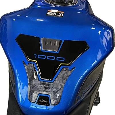 Image of Resin Bike Motorcycle 3D Stickers Compatible with Suzuki GSX S 1000 2021 2022 Blue Miami. Tank Protector Protection from Bumps and Scratches. Gadget Moto