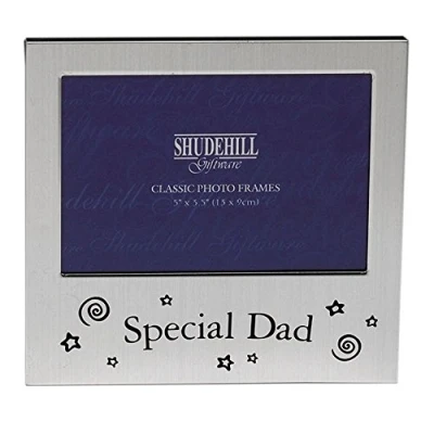 Image of 5&quot; x 3&quot; Silver Satin Special Dad Photo Frame Occasion Present 73483