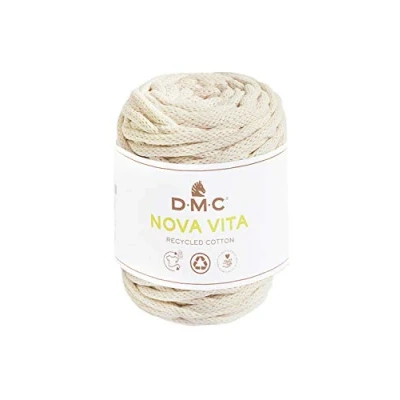 Image of DMC Eco Vita 12 Recycled Cotton Yarn 4mm Thick Tubular Thread 250g 55m 24 Colours