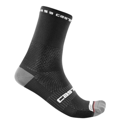 Image of CASTELLI 4521026 ROSSO CORSA PRO 15 SOCK Men&#039;s Socks Black White S/M