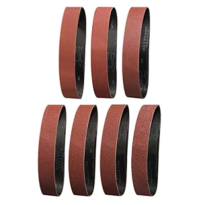 Image of Sruhrak Sanding Belts 50 x 686mm 2X 40/60/80/120/180/240/400 Grits Abrasive for Grinding Polishing and Derusting, Suitable 50X686 Belt Sander (14 Pack)