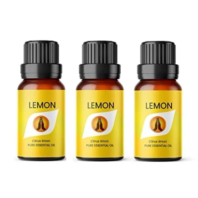 Image of Aroma Energy Lemon Essential Oil 30ml (3 x 10ml Bottles) 100% Pure &amp; Natural