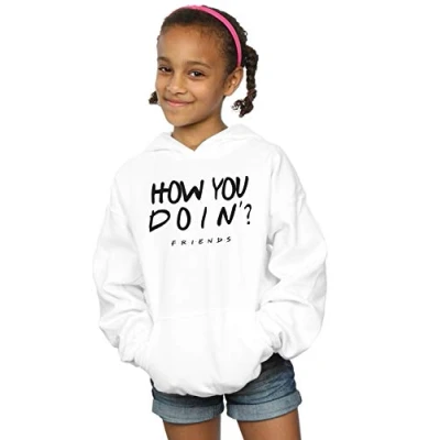 Image of Friends Girls How You Doin? Hoodie White 12 13 Years