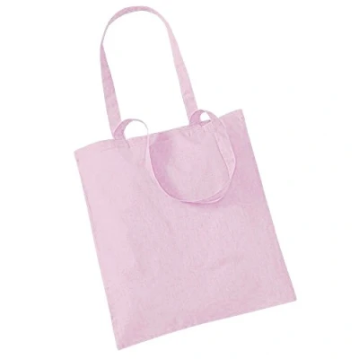 Image of Westford Mill W101 Bag for Life Long Handles Pastel Pink