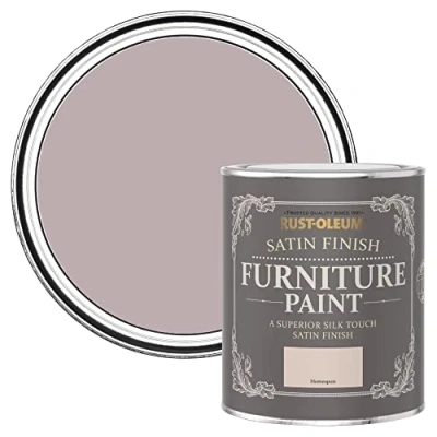 Image of Rust Oleum Light Pink Furniture Paint in Satin Finish Homespun 750ml