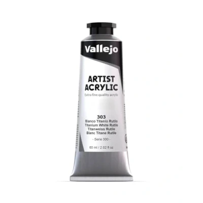 Image of Vallejo Acrylic Artist Color 16303 Titanium White Rutile (60ml)