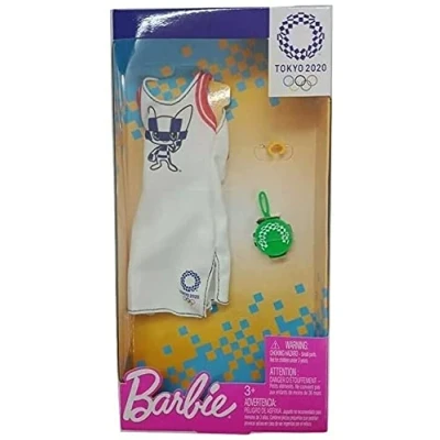 Image of Barbie Fashion Pack GHX84 Olympic Games Tokyo 2020 Sporty Clothing Set Dress + Handbag Watch