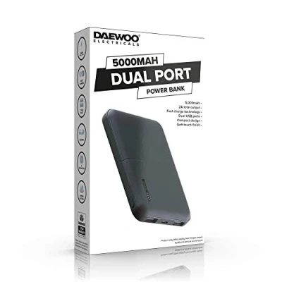 Image of DAEWOO ELA1356GE Portable Power Bank Black, Black
