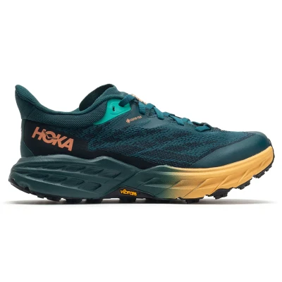 Image of HOKA Speedgoat 5 GTX Trail running shoes, Women&#039;s, Size: 7.5, Deep teal/black Textile/synthetics